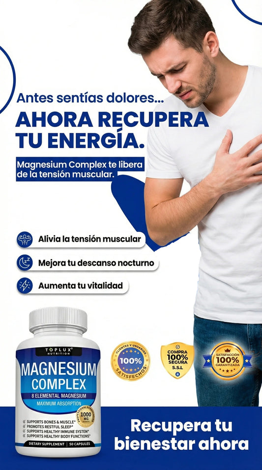MAGNESIUM COPMLEX|RECUPERA TU CUERPO EN 7 DIAS  90 CAPSULAS